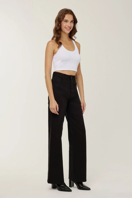 Hohe Taille Weite Beinen Jeans - Image 3