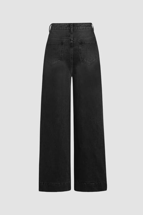 Grau-Effekt Weitbeinige Denim-Jeans - Image 2