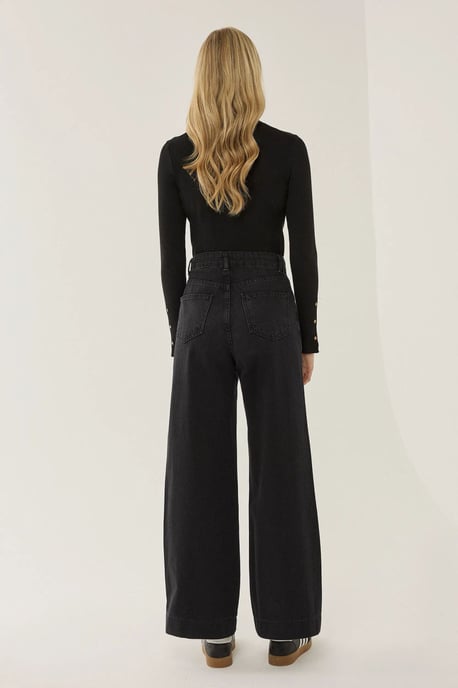 Grau-Effekt Weitbeinige Denim-Jeans - Image 6