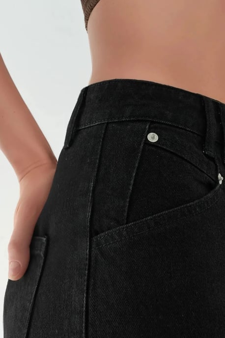 High-Waist Bündchenweite Denim-Jeans - Image 5