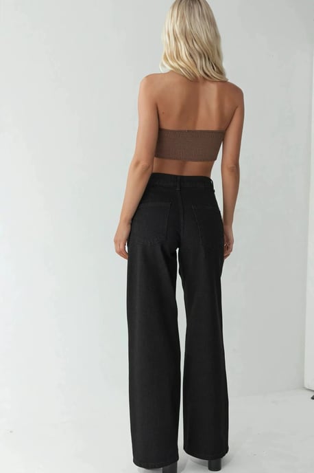 High-Waist Bündchenweite Denim-Jeans - Image 6