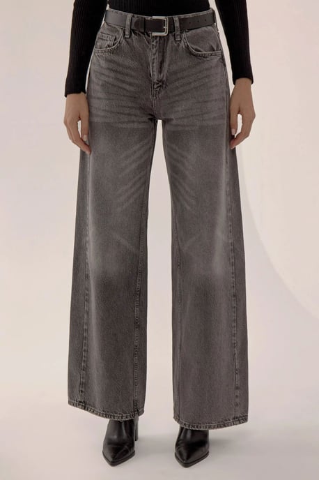 Gewaschene Effekt Weite Beinhose - Image 2