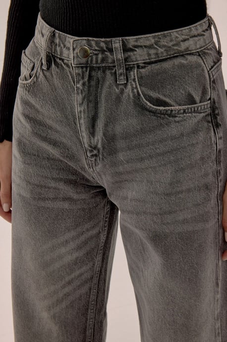 Gewaschene Effekt Weite Beinhose - Image 5
