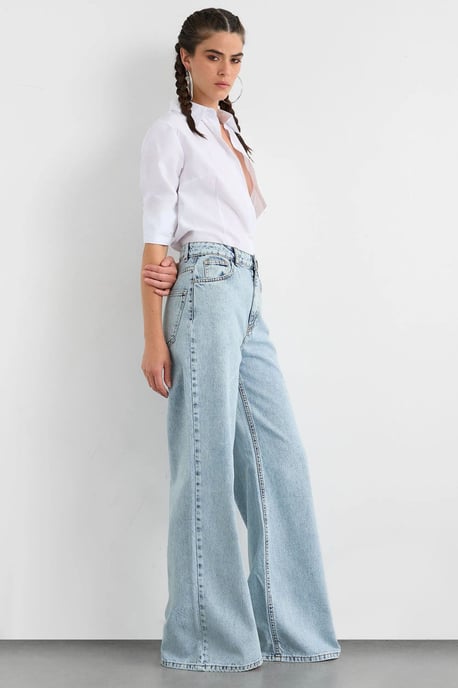 Hoch taillierte gerade Jeans - Image 3