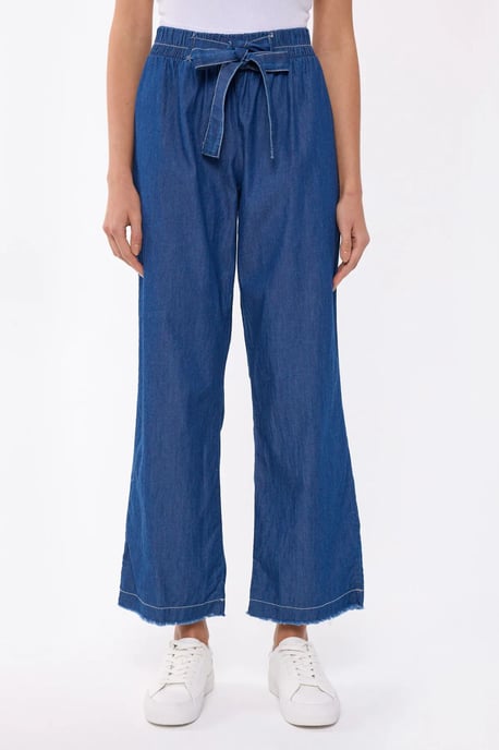 Hoch taillierte Schlagjeans mit Bandgürtel - Image 3