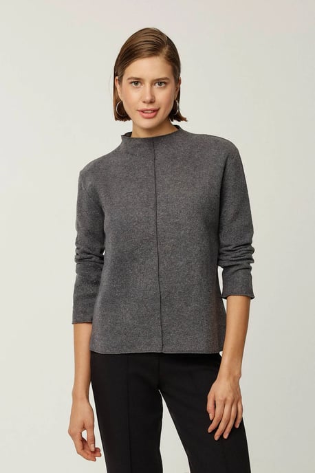 Halbhochkragen Strickoberteil - Image 3