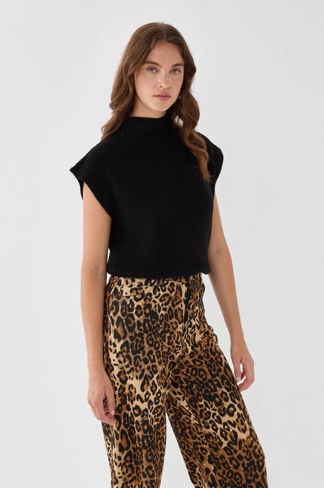 Halb-Stehkragen Strickpullover - Image 2