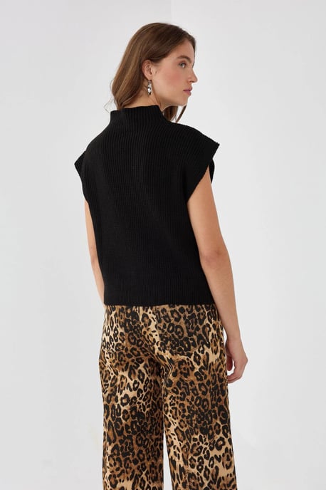 Halb-Stehkragen Strickpullover - Image 4
