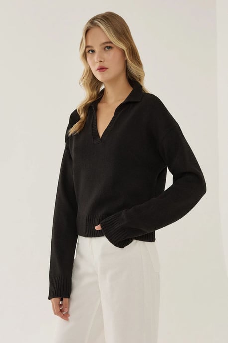 Polo-Kragen Strickpullover - Image 3