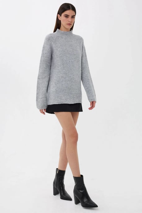 Übergroßer Pullover mit hohem Kragen - Image 2