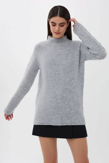 Übergroßer Pullover mit hohem Kragen - Image 3