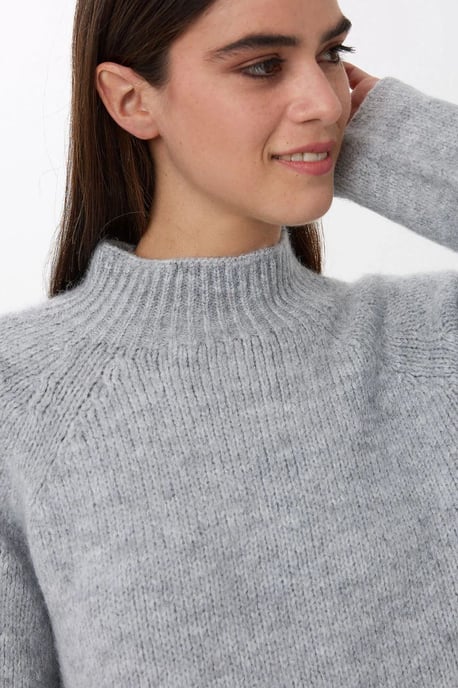 Übergroßer Pullover mit hohem Kragen - Image 5