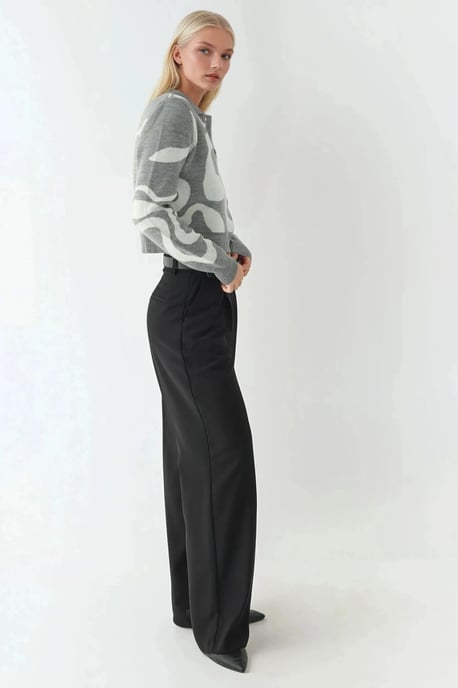 Polo-Kragen Jacquard Strickpullover - Image 6
