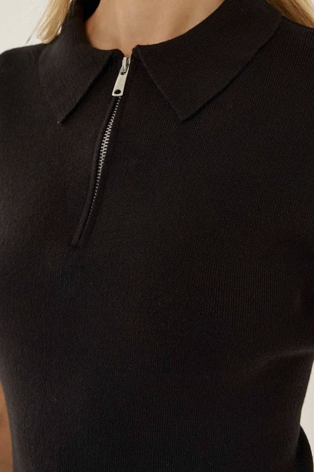 Polo-Kragen mit Reißverschluss Sweatshirt - Image 5
