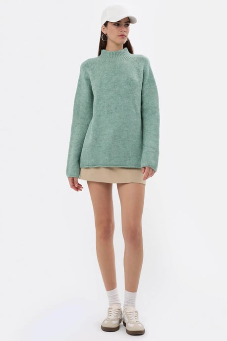 Übergroßer Pullover mit hohem Kragen - Image 2