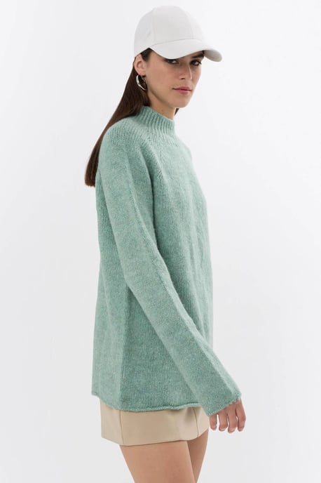 Übergroßer Pullover mit hohem Kragen - Image 3