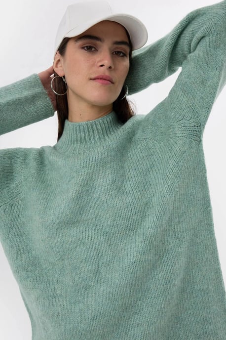 Übergroßer Pullover mit hohem Kragen - Image 5