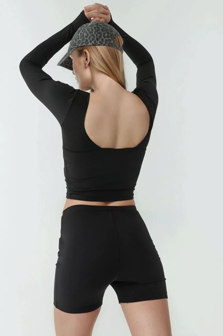 Hochtaillierte elastische Biker-Leggings - Image 6