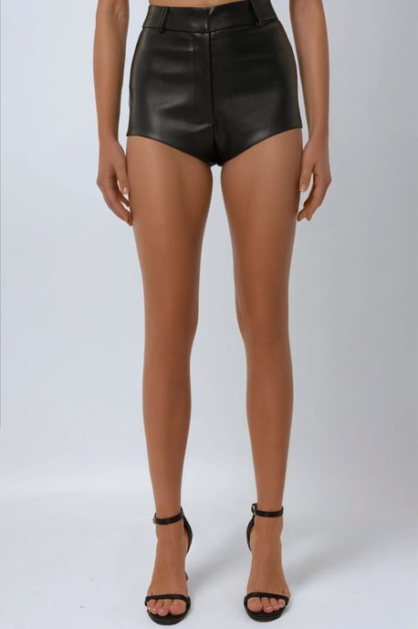 Kunstleder Enganliegende Hot Pants - Image 3