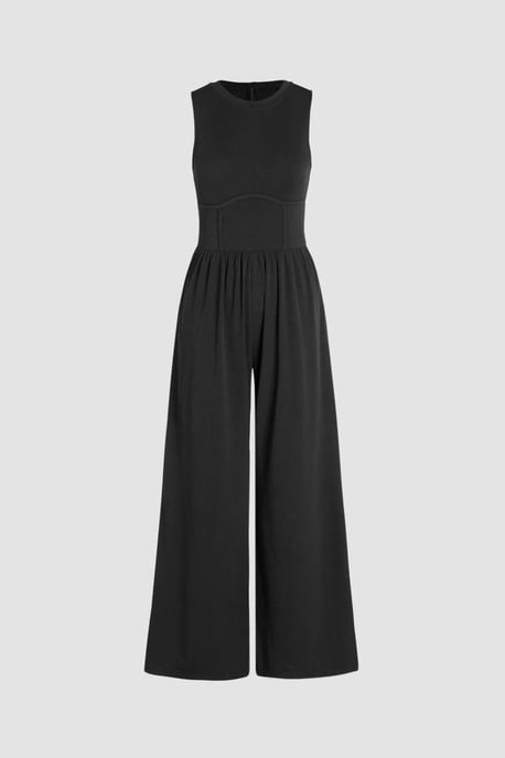Crew Neck Weiter Beinen Overall - Image 1