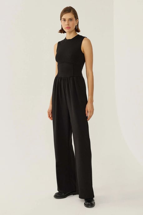 Crew Neck Weiter Beinen Overall - Image 5