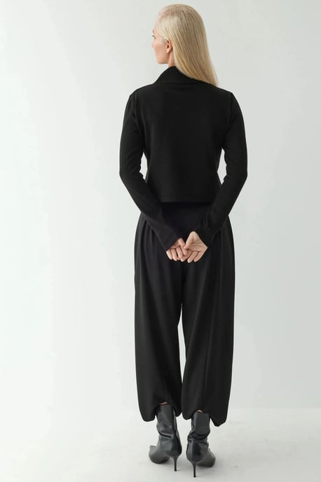 Asymmetrischer Rollkragen Strickpullover - Image 3