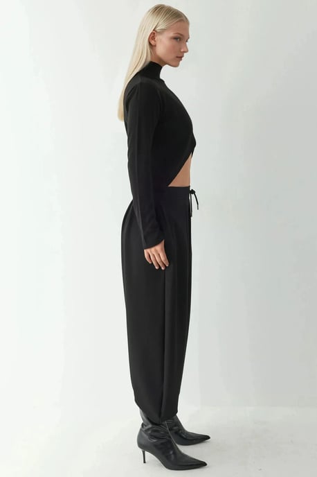 Asymmetrischer Rollkragen Strickpullover - Image 4