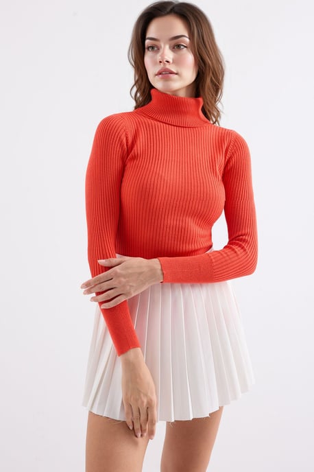 Strukturiertes Rollkragen-Miederpullover - Image 3