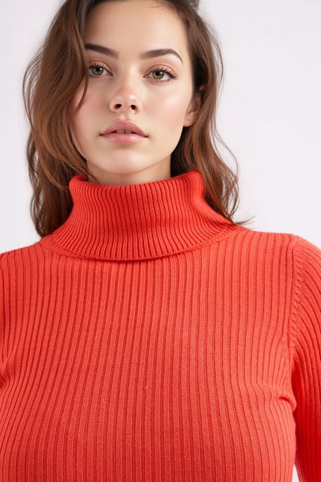 Strukturiertes Rollkragen-Miederpullover - Image 4