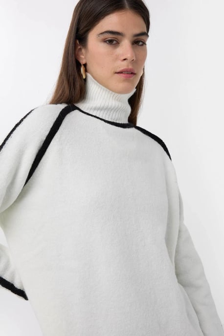 Oversized Strickpullover mit Kontrastdetails - Image 5