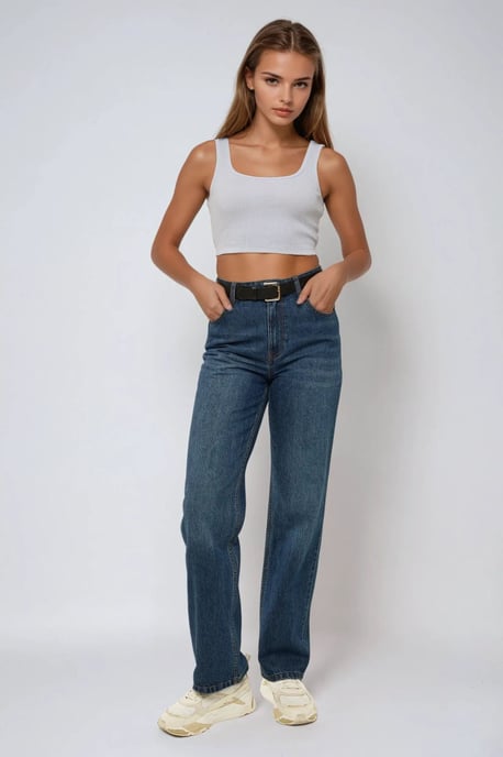 Tailliertes Crewneck-Cropped-Top - Image 3