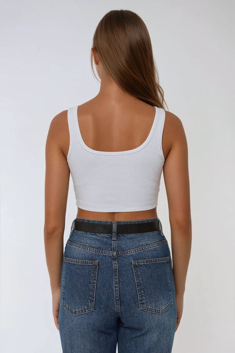 Tailliertes Crewneck-Cropped-Top - Image 4