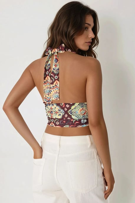 Etnischer Druck Cropped Tanktop - Image 5