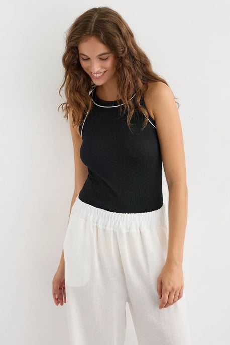 Figurbetontes Halterneck-Stricktop - Image 3