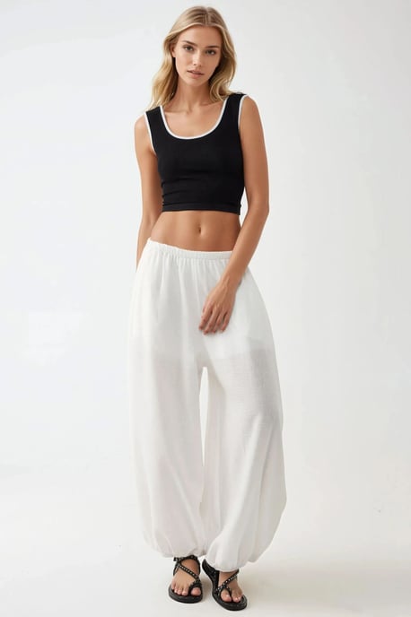 Tailliertes Rundhals-Kontrast-Tanktop - Image 5