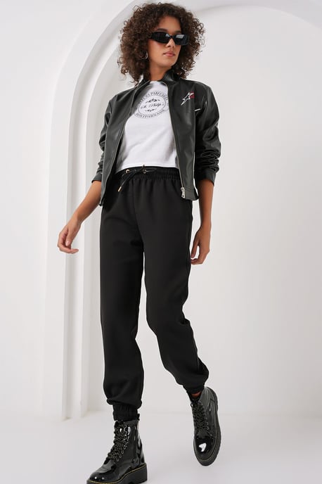 Kordelzug Elastischer Bund Skinny Leg Jogginghose - Image 3
