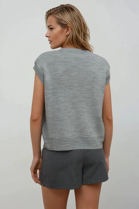 Sweatervest mit Rundhalsausschnitt - Image 4