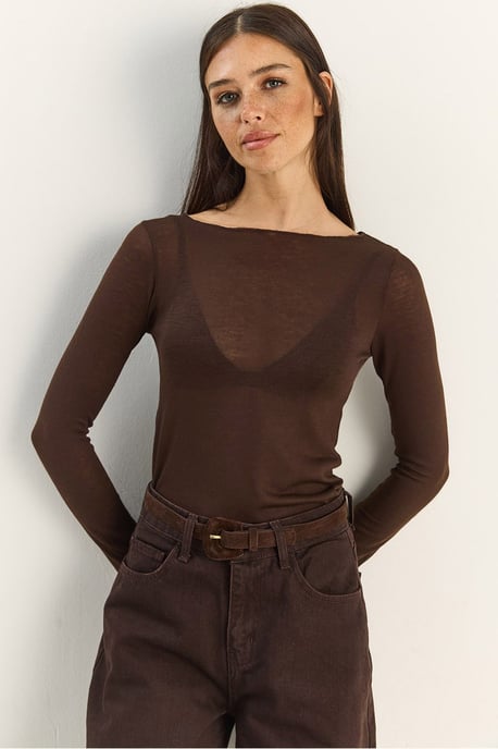 Baumwollene transparente Bluse - Image 1