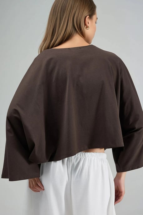 Lockere Passform Boot-Ausschnitt-Bluse - Image 2