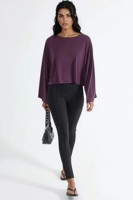 Lässige Bluse mit weiter Bootsausschnitt - Image 4
