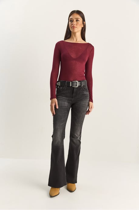 Baumwolltransparente Bluse - Image 6