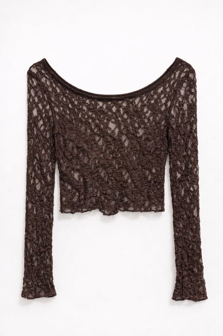 Spitzen-U-Ausschnitt-Baumwollbluse - Image 5
