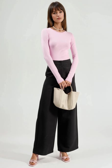 Langarm-Bluse mit Rundhalsausschnitt - Image 3