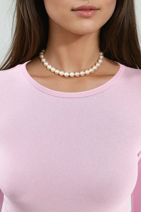 Langarm-Bluse mit Rundhalsausschnitt - Image 5
