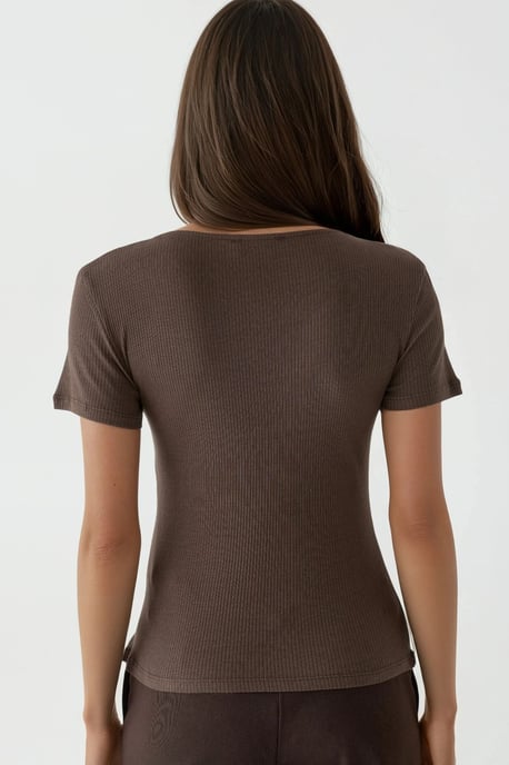 V-Ausschnitt Bluse mit Spitzendetails - Image 3