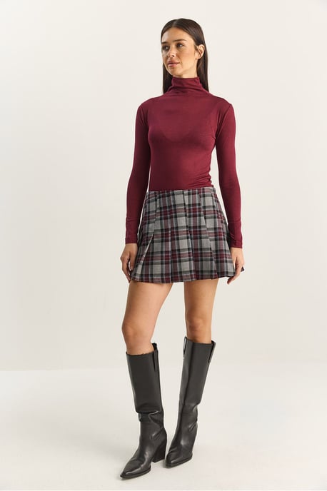 Figurbetonte Langarm-Turtleneck-Bluse - Image 4
