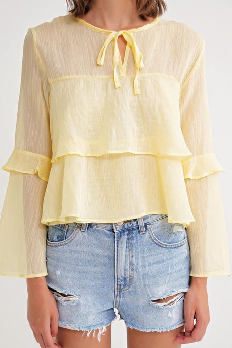 Rüschenshirt mit Schleifendetail - Image 6