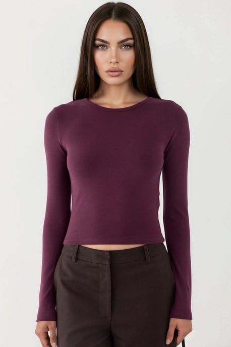 Langarm Bluse mit Rundhalsausschnitt - Image 5