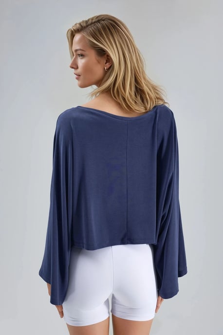Lässige Bluse mit weiter Bootsausschnitt - Image 2