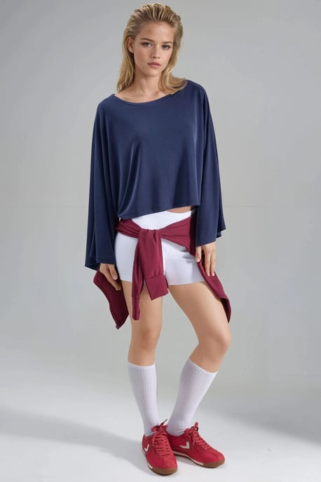 Lässige Bluse mit weiter Bootsausschnitt - Image 4